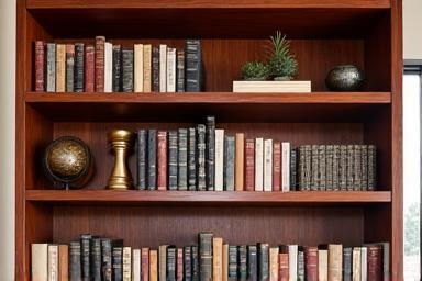 Custom Built-in Library Shelving