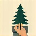 Hand and tree icon